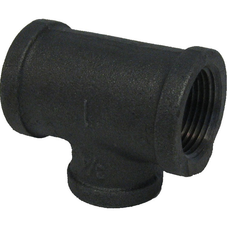 1"x1"x3/4" Black Iron Tee