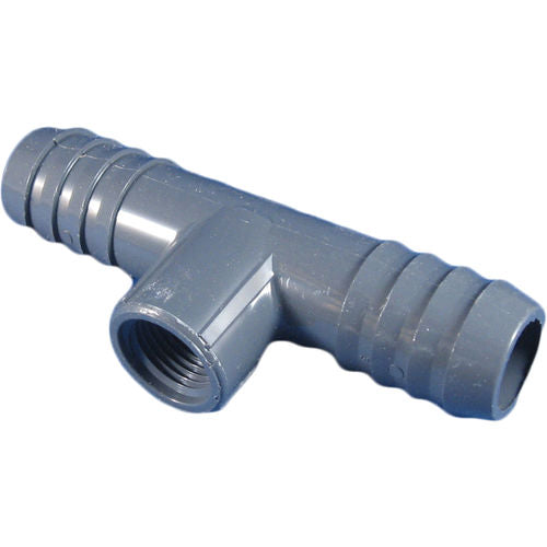 PETT343412BBT 3/4"x3/4"x1/2" POLY INSERT TEE BARBxBARBxFIP