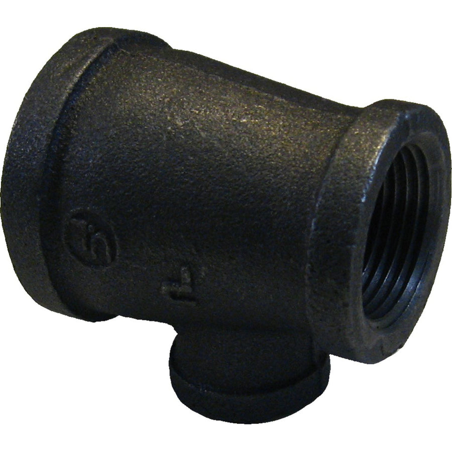 1-1/4"x1"x1/2" Black Iron Tee