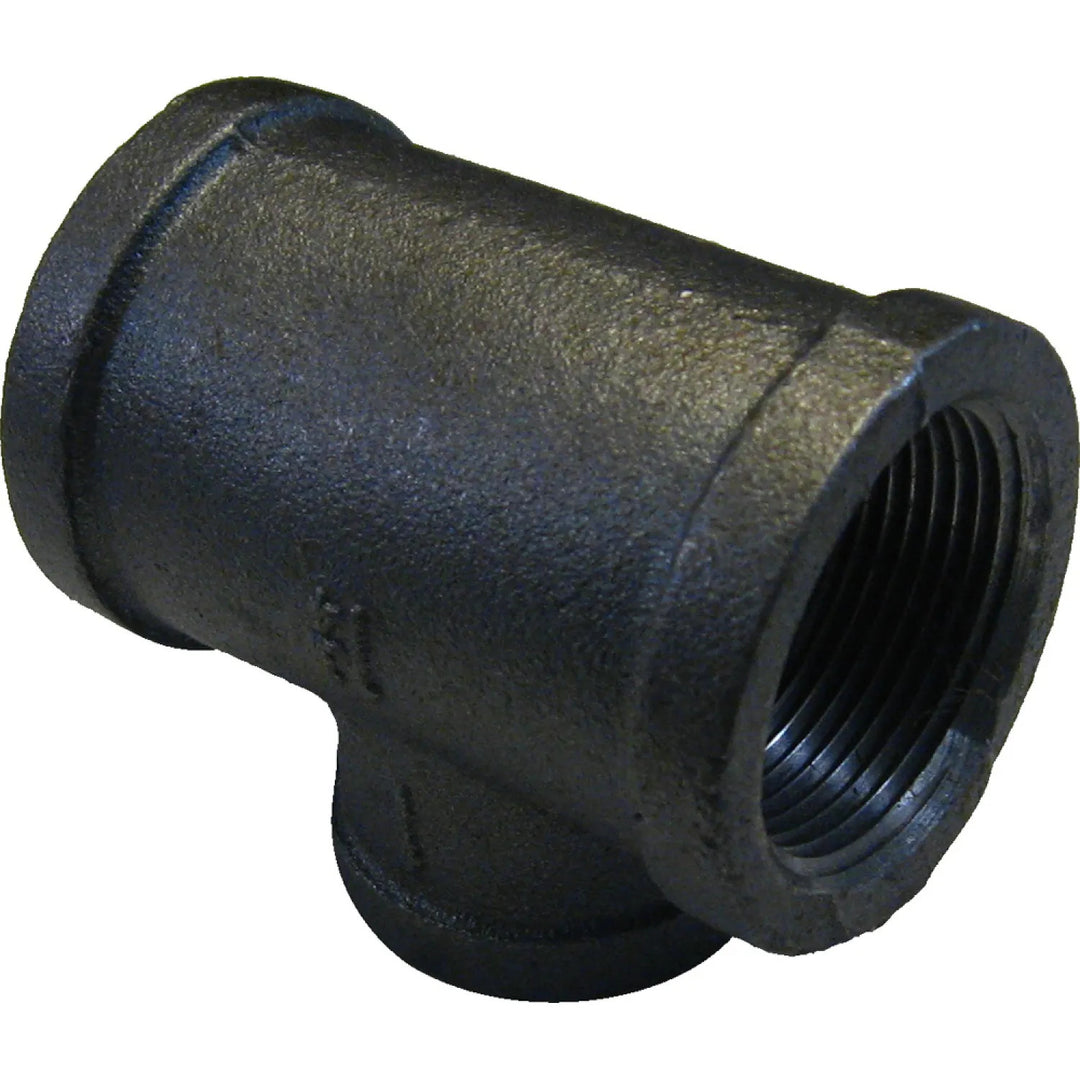 1-1/4"x1-1/4"x1" Black Iron Tee