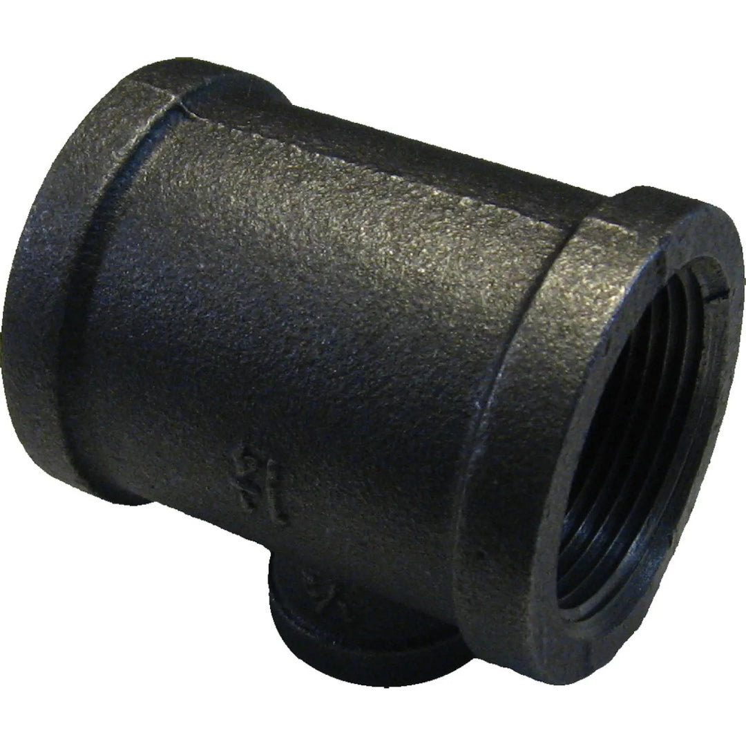 1-1/4"x1-1/4"x1/2" Black Iron Tee