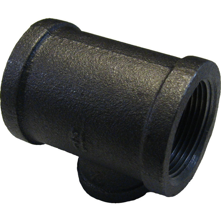 1-1/4"x1-1/4"x3/4" Black Iron Tee