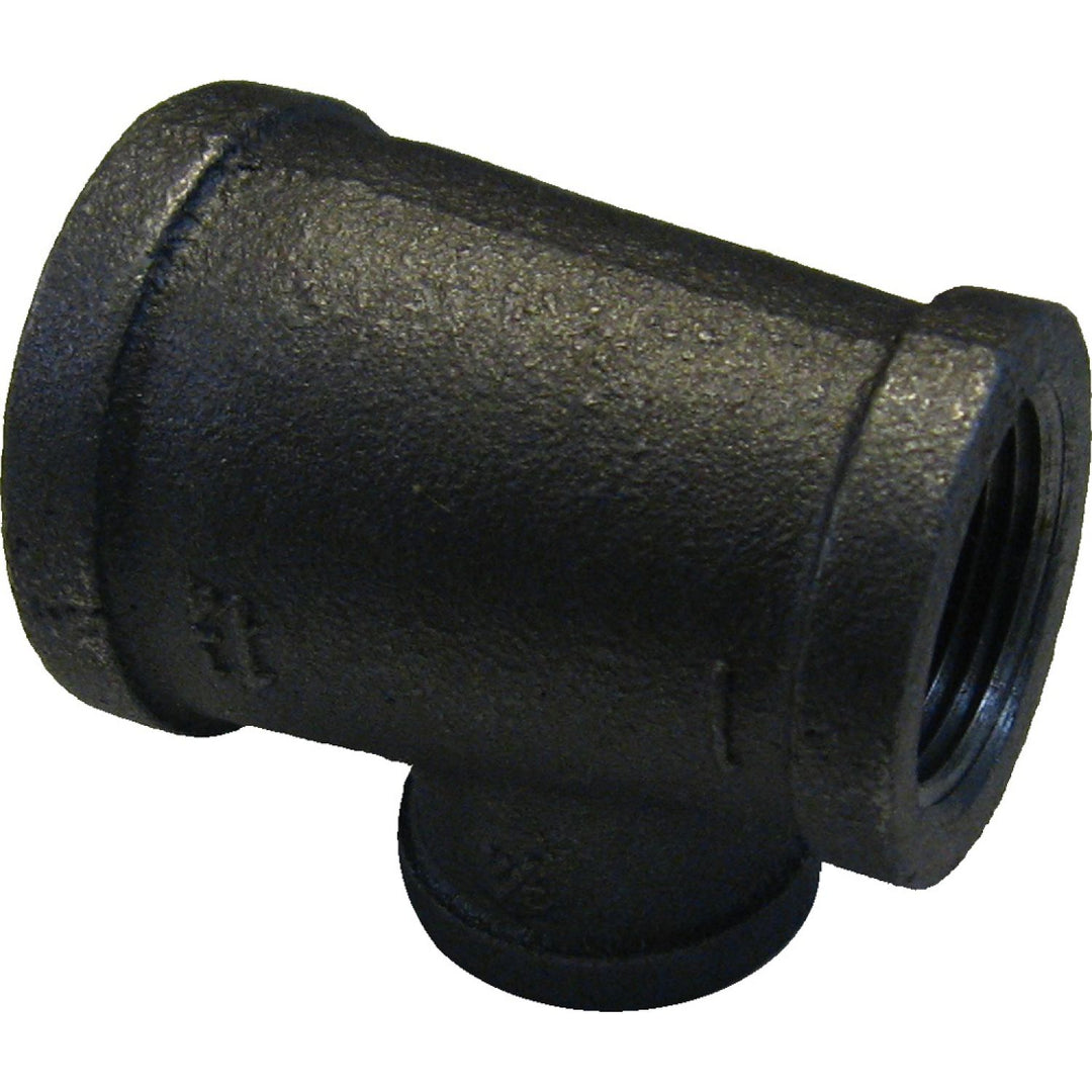 1-1/4"x1"x3/4" Black Iron Tee