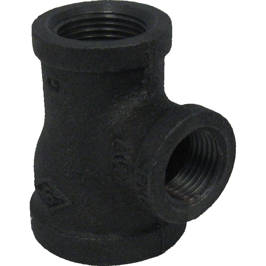 1"x3/4"x1/2" Black Iron Tee