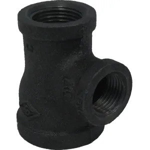 1"x3/4"x3/4" Black Iron Tee