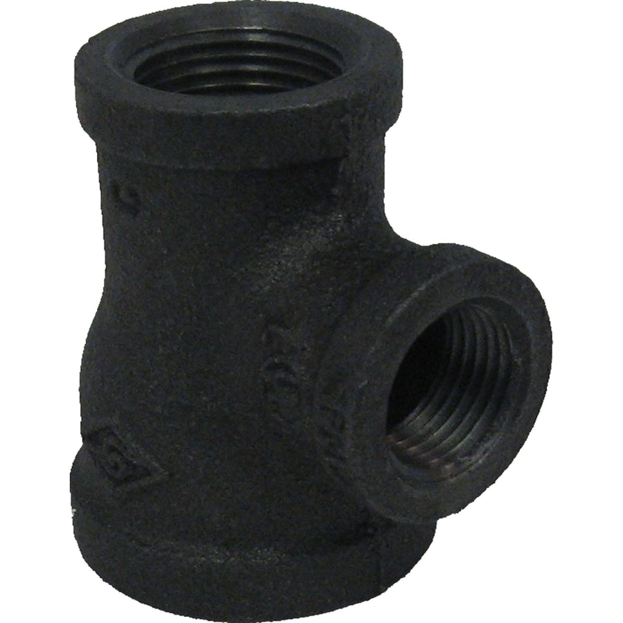 1"x1/2"x3/4" Black Iron Tee