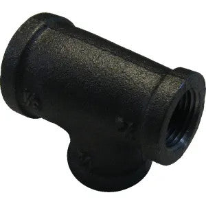 3/4"x1/2"x1/2" Black Iron Tee