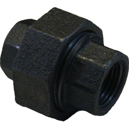 1/2" Black Malleable Iron Union