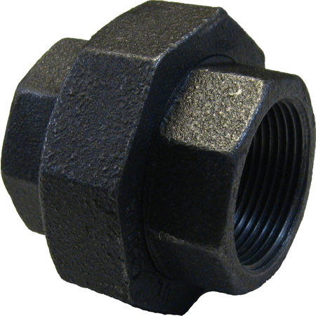 3/4" Black Malleable Iron Union, NPT