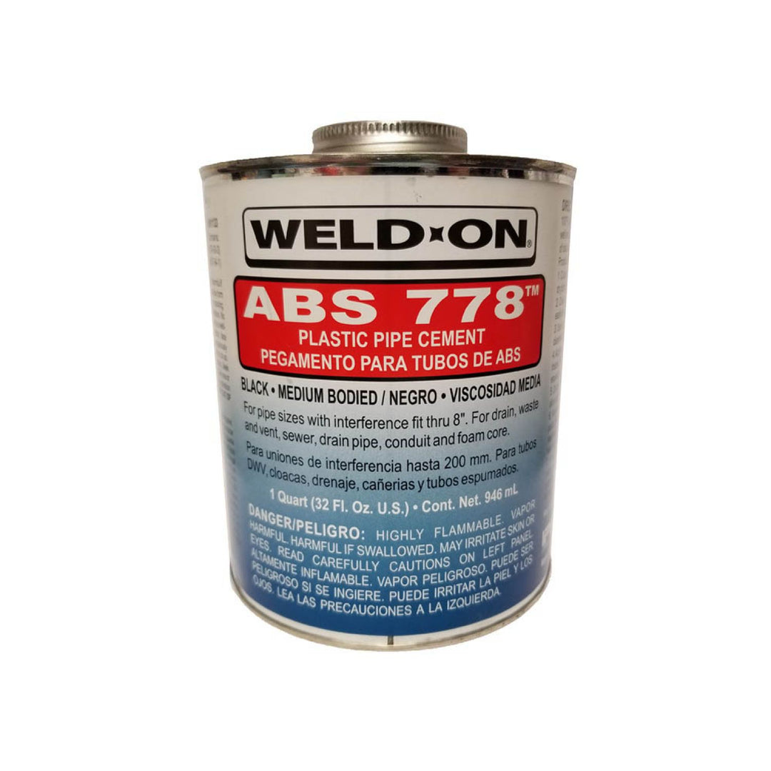 GLUA1Q 778 1 QUART ABS BLACK CEMENT