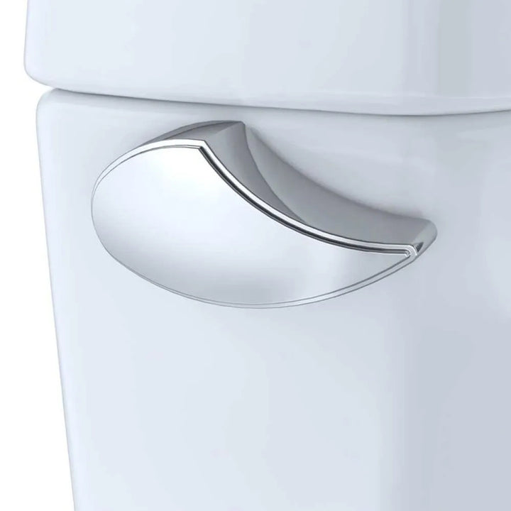 TOTO Drake II Two-Piece Close Coupled Toilet, Elongated, Less Seat, Universal Height, 1.28 GPF, Cotton White - CST454CEFG#01