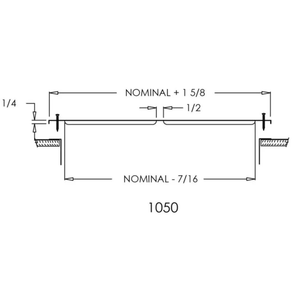 Shoemaker 1150-14X8 14" x 8" Baseboard Return Air Grille - Soft White