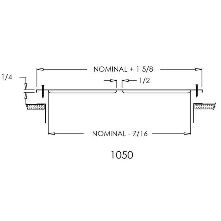 Shoemaker 1150-14X8 14" x 8" Baseboard Return Air Grille - Soft White