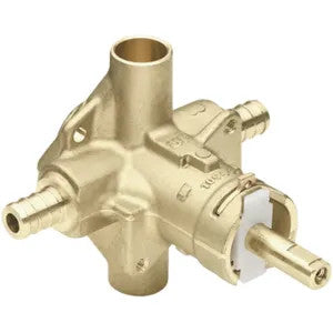 Moen 62380 M-Pact Posi-Temp Tub/Shower Rough-In Valve, 1/2" Crimp Ring PEX w/ CC, Pressure-Balancing