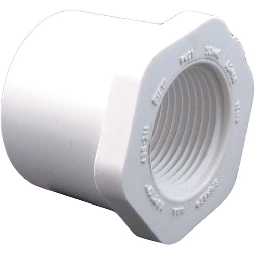PVCB1121ST Schedule 40 PVC Bushing, 1-1/2 x 1 Inch