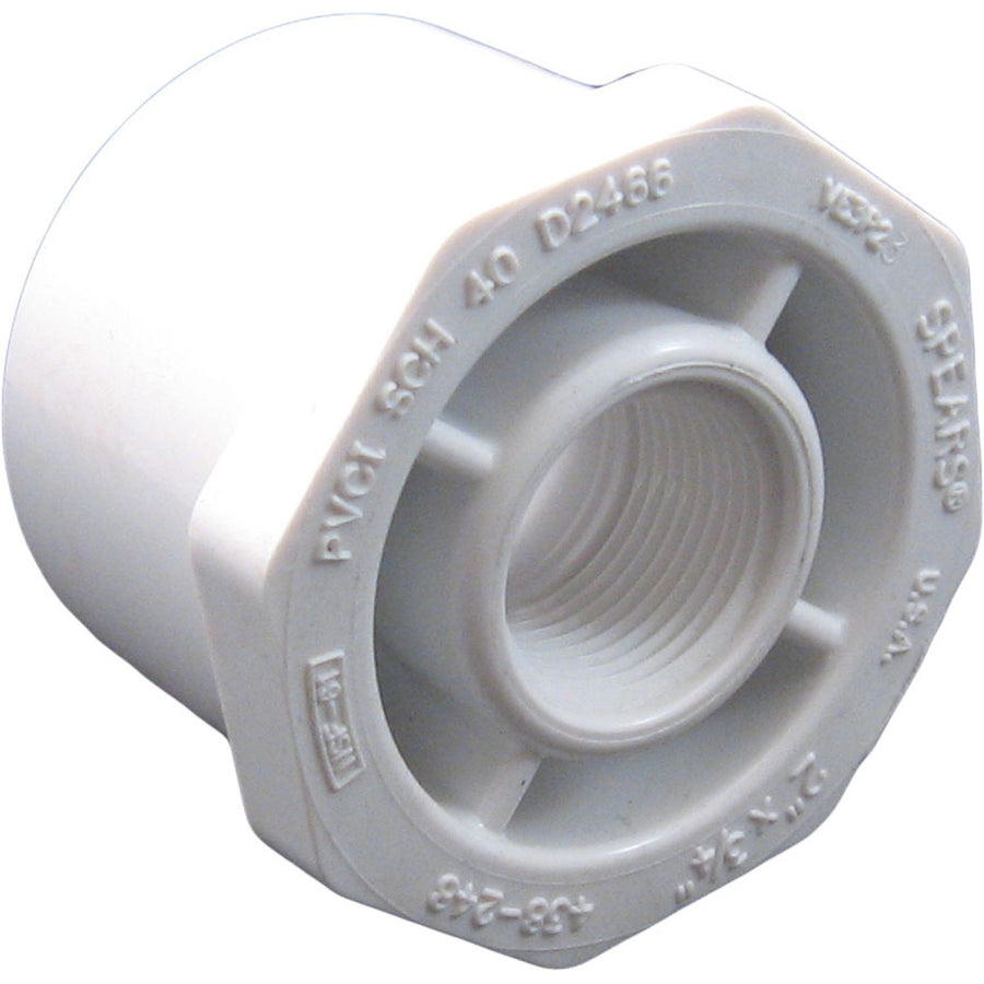 PVCB234ST Schedule 40 PVC Bushing, 2 x 3/4 Inch