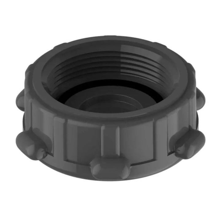 Action Machining 1in Manifold End Cap for Action's Heavy-Duty Manifolds, Schedule 80 PVC, Fully Unionized, Buttress Thread - 18000