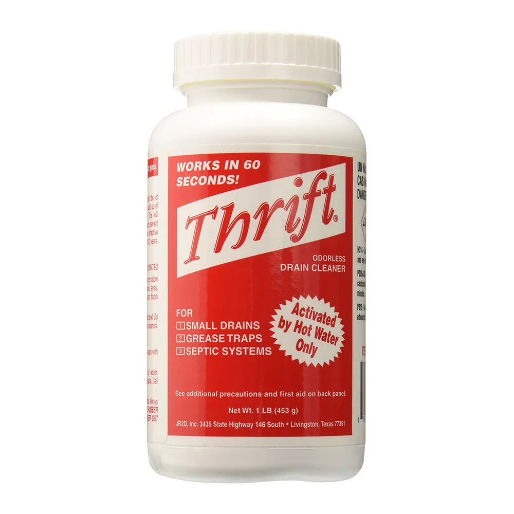 Thrift T-100 Odorless Non-Acid Pipe & Drain Cleaner, 1 lb
