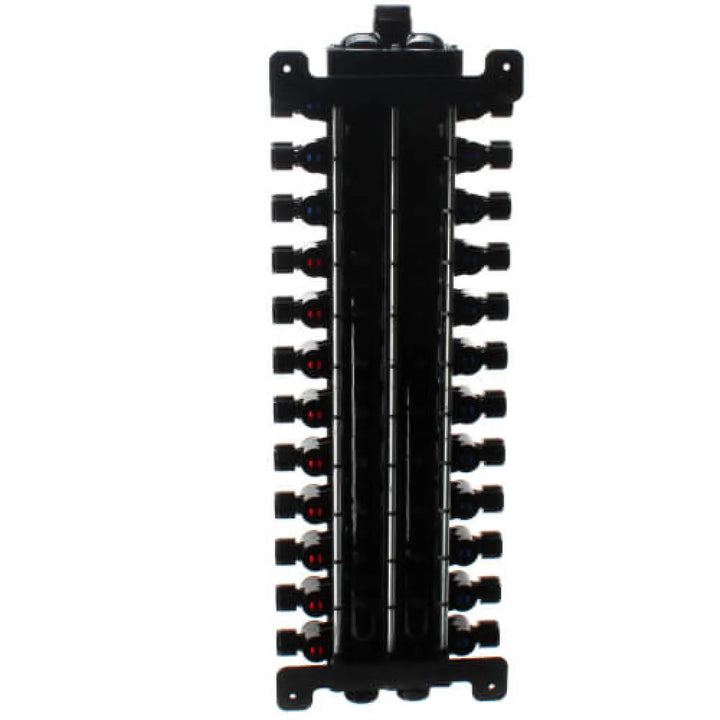 Viega ManaBloc Manifold System for ViegaPEX, 24-Port, 1/2" PEX Crimp Manifold, (9) Hot, (15) Cold - 50243