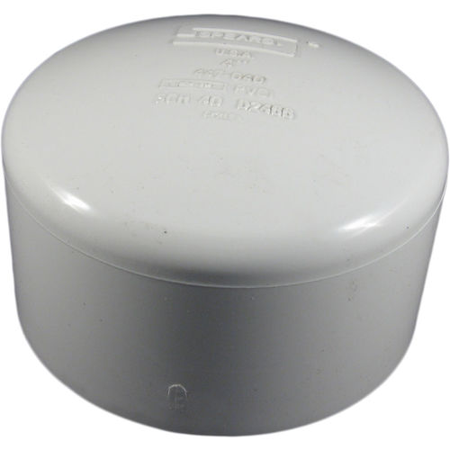 PVCCAP4 Schedule 40 PVC Slip Cap, 4 Inch