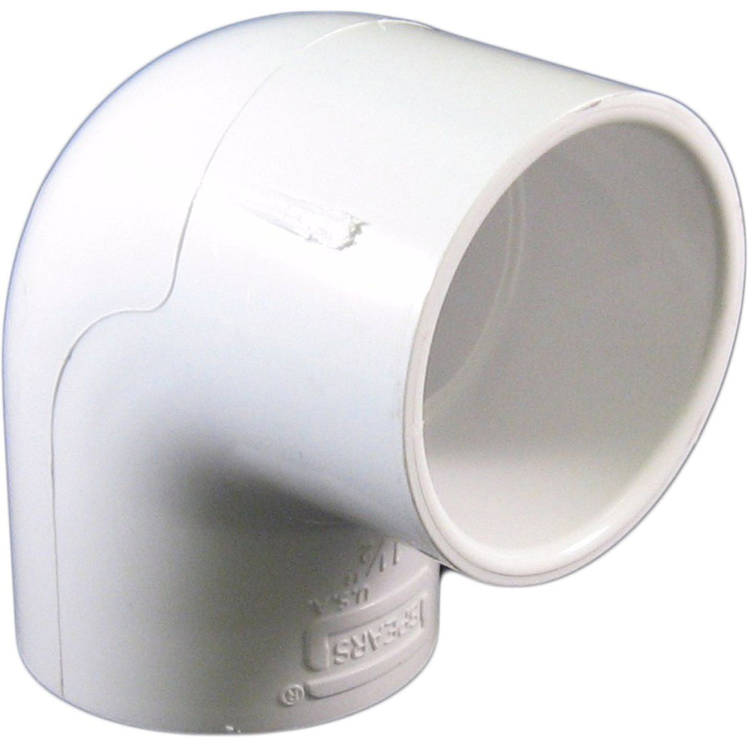 PVCL112 Schedule 40 PVC 90 Degree Elbow, 1-1/2 Inch