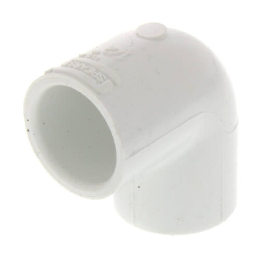 PVCL12 Schedule 40 PVC 90 Degree Elbow, 1/2 Inch