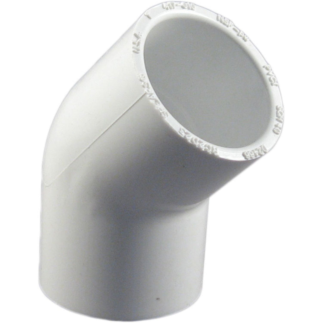 PVCL451 Schedule 40 PVC 45 Degree Elbow, 1 Inch