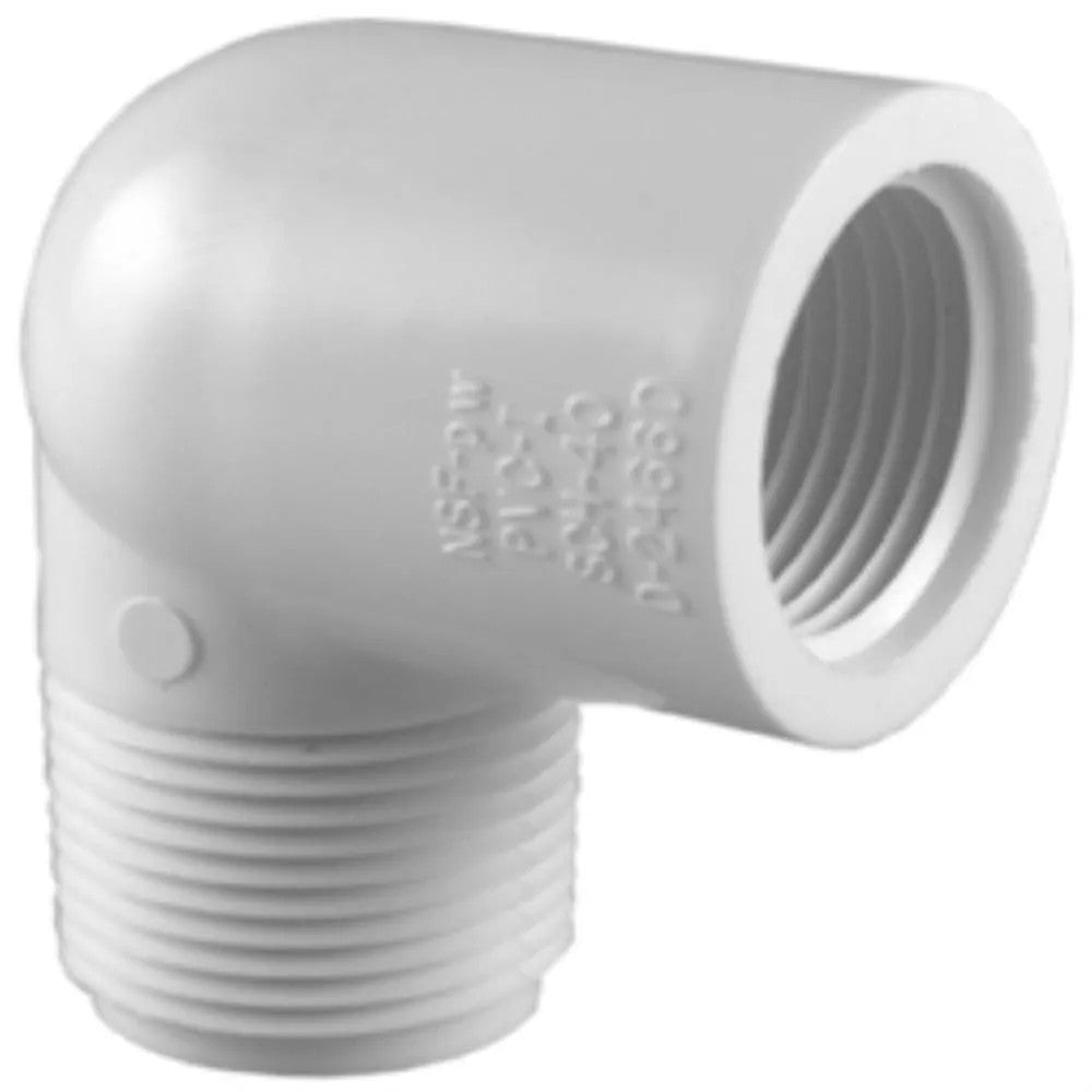 1/2" Street Elbow 90 Degree Thread x Thread Schedule 40 PVC