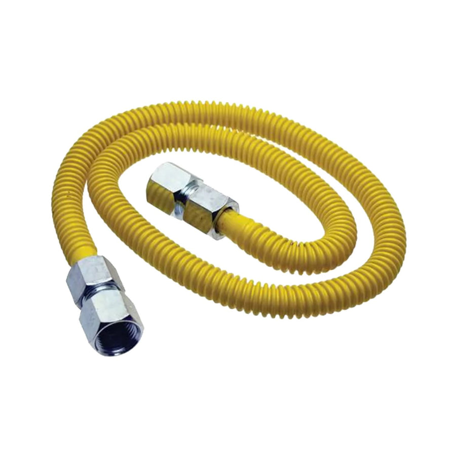 1/2" x 36" Flexible Gas Connector, Polymer Coated, Stainless Steel - MIP X FIP