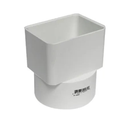 GENOVA Ipex Canplas 2" x 3" x 3" White Styrene Downspout Adapter