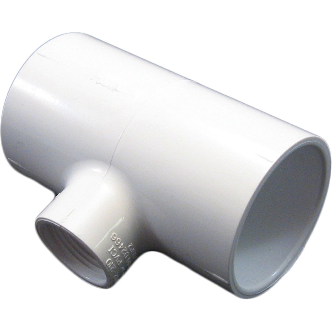 Schedule 40 PVC 1-1/2 x 1-1/2 x 3/4 Inch Tee (Slip x Slip x Thread)