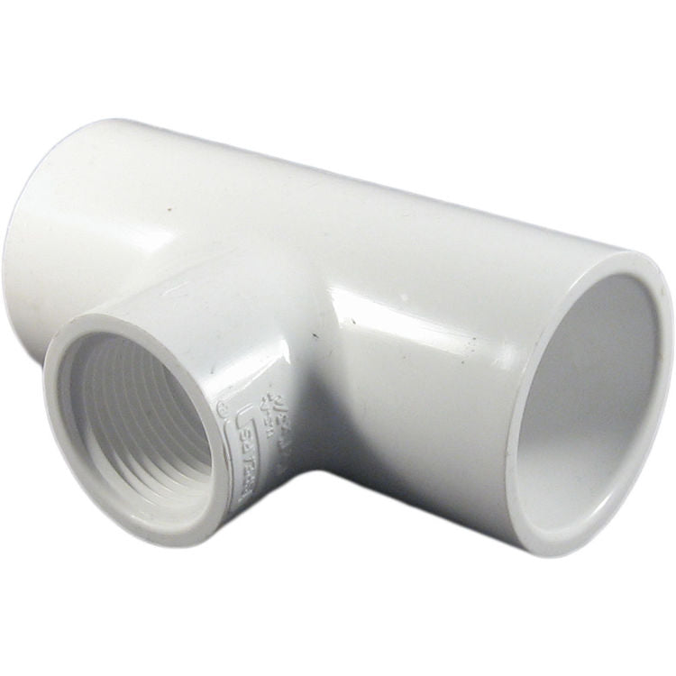 Schedule 40 PVC 1x1x3/4 Inch Tee (Slip x Slip x Thread)