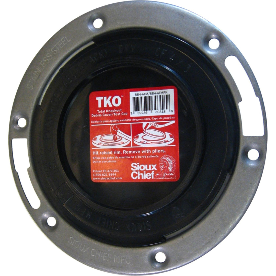Sioux Chief 3" TKO ABS Knock-Out Closet Flange with Plastic Ring - 883-ATPK
