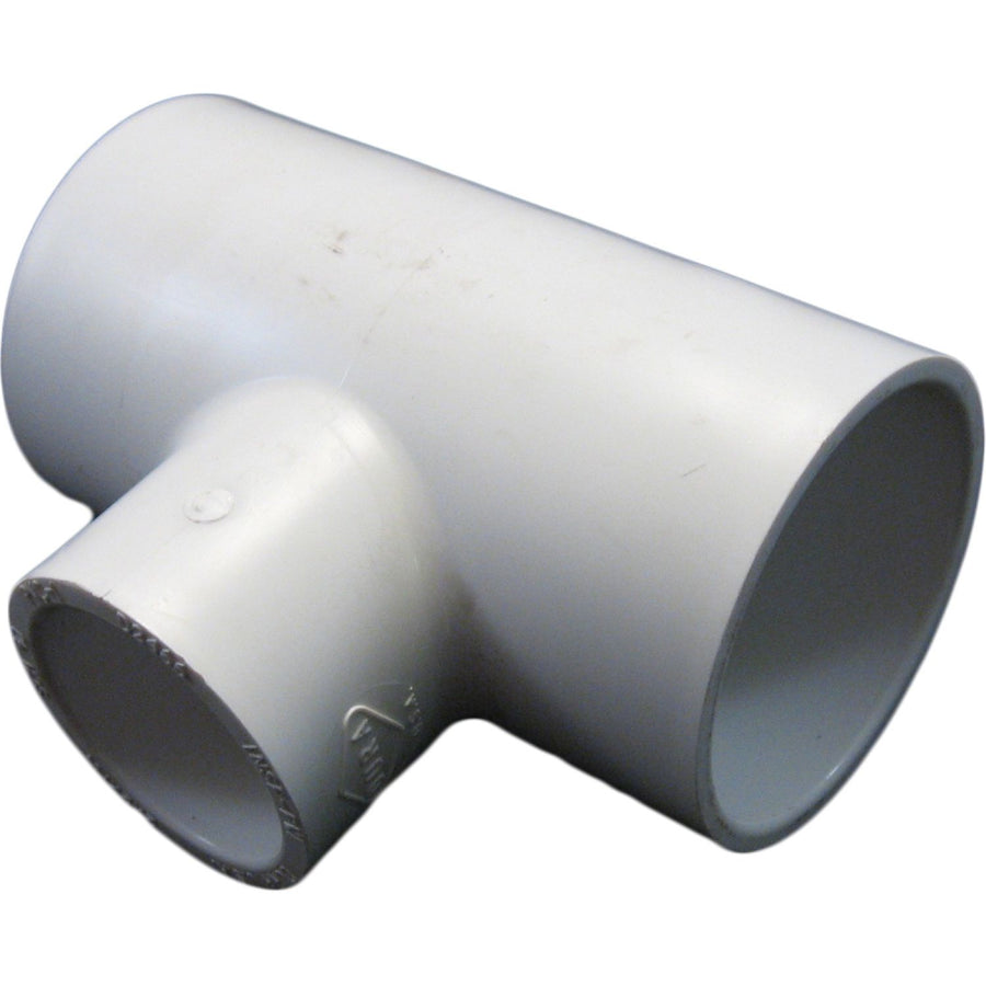 Schedule 40 PVC 2x2x1 Inch Tee (Slip x Slip x Slip)