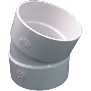 4 Inch PVC Sewer & Drain 22.5 Degree Elbow
