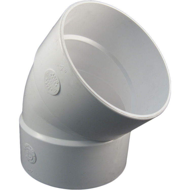 4 Inch PVC Sewer & Drain 45 Degree Elbow