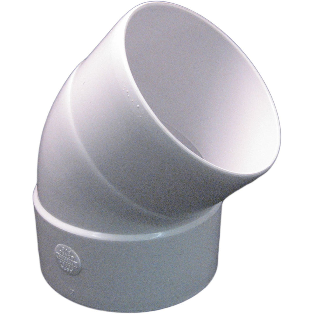 4 Inch PVC Sewer & Drain 45 Degree Street Elbow