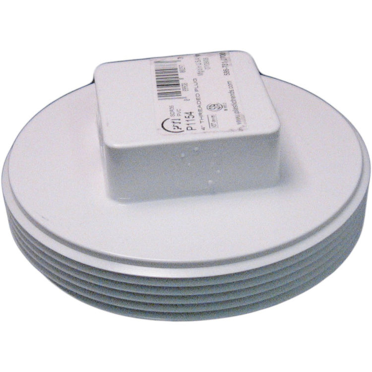 4" Threaded Plug Sewer & Drain Sewer & Drain SDR 35 PVC