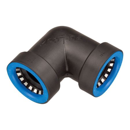 Hydro-Rain Blu-Lock 1" Elbow - Black (BL406-010)