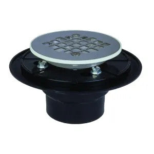 Drainshcomp 821-T2A 2" Plastic ABS Tile Shower Drain with Test Plug