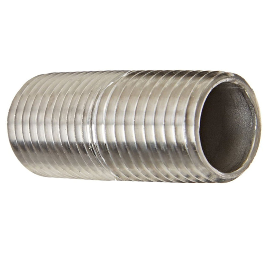 SS304N12CL 1/2" x CLOSE 304 STAINLESS STEEL NIPPLE