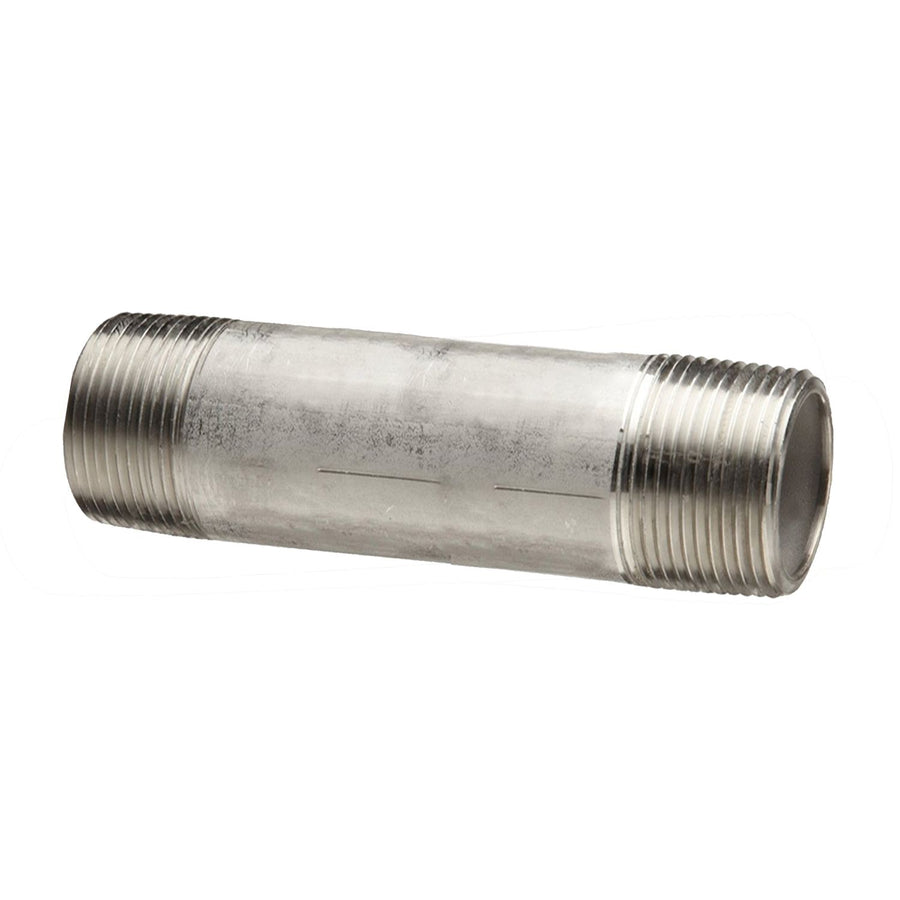 SS304N344 3/4" x 4" 304 STAINLESS STEEL NIPPLE