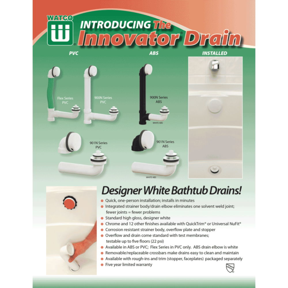 Watco Innovator Overflow Plate Kit, Polished Chrome - 18009-CP