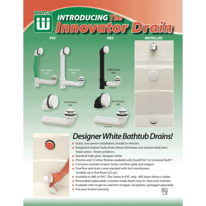 Watco Innovator Overflow Plate Kit, Polished Chrome - 18009-CP