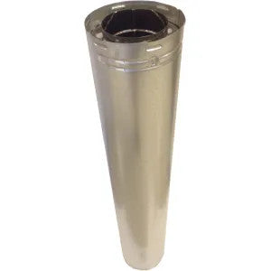 Metal Fab 6" Temp/Guard 2100 Chimney Galvanized 48" Length - 6TGG48