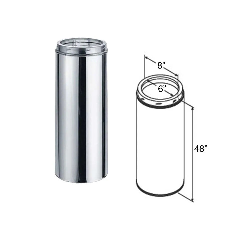 DuraVent 6DT-48CF DuraTech 48-Inch Chimney Pipe