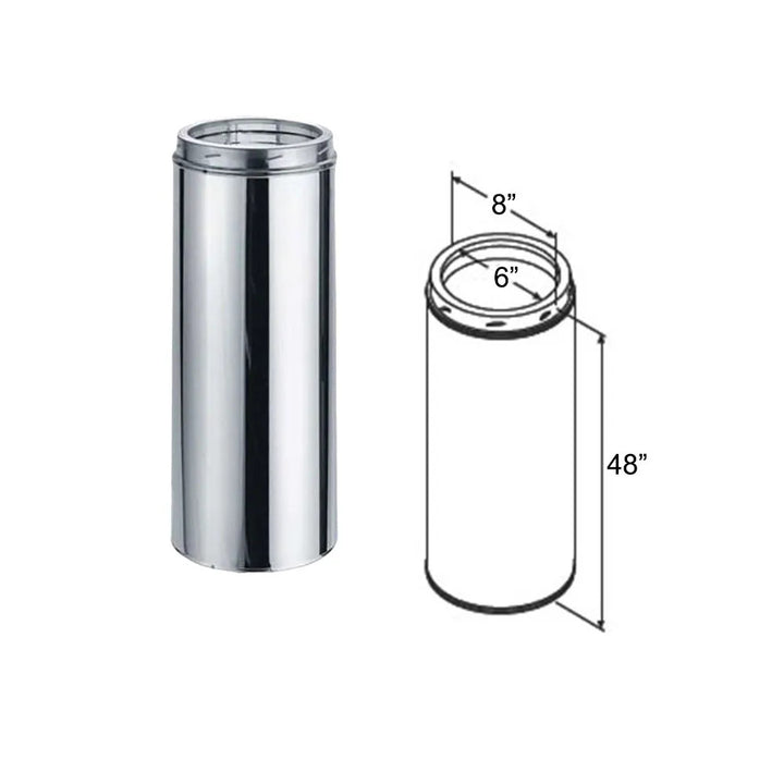 DuraVent 6DT-48CF DuraTech 48-Inch Chimney Pipe