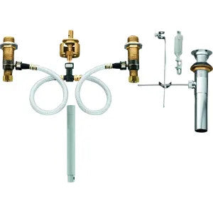 Moen 69000 M-Pact Widespread Lavatory Rough-In Valve, 8" - 16" Center, Waste Assembly, 1/2" IPS