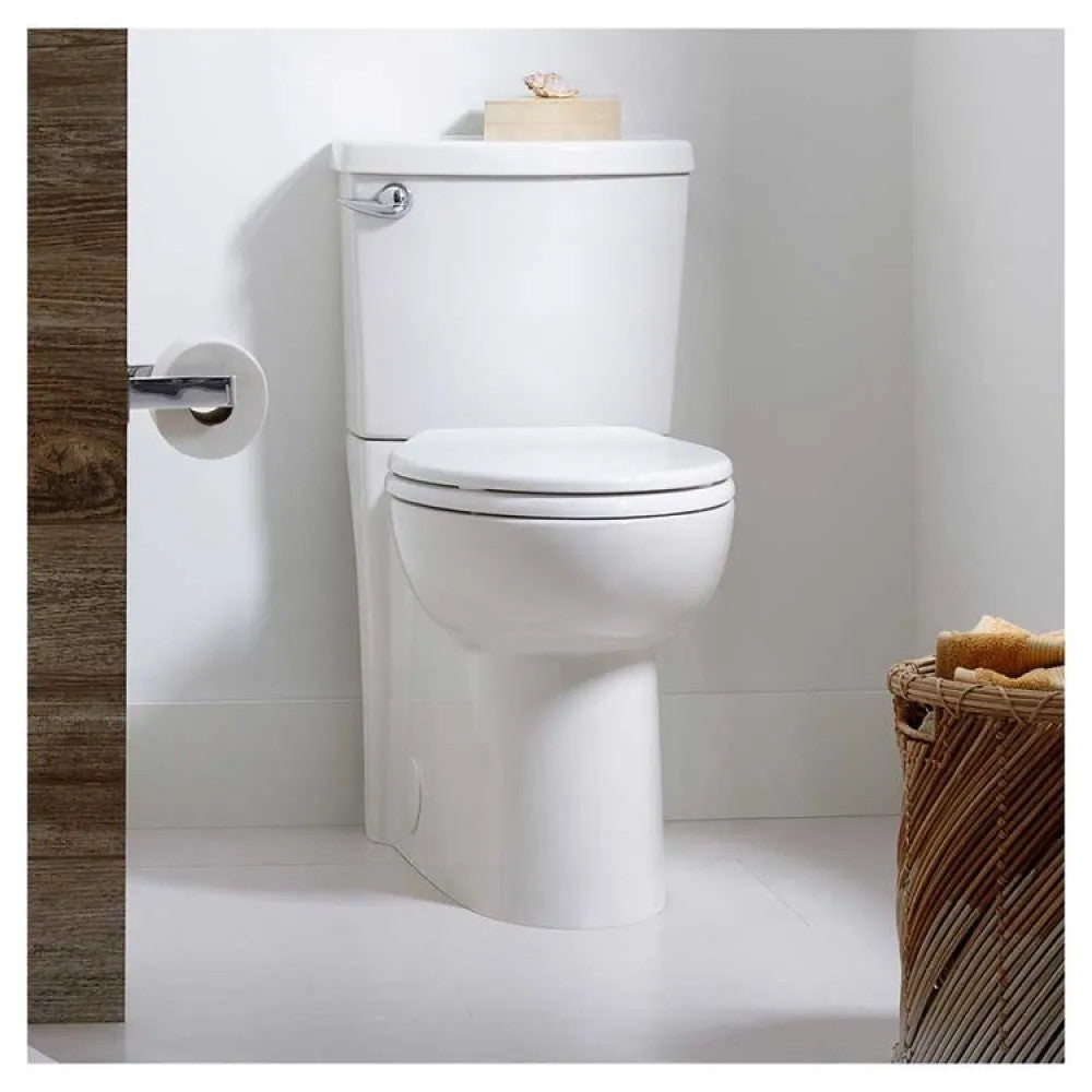 American Standard Cadet 3 Two-Piece Skirted Toilet w/ Seat, Elongated, Right Height, 1.28 GPF, White - 2989.101.020