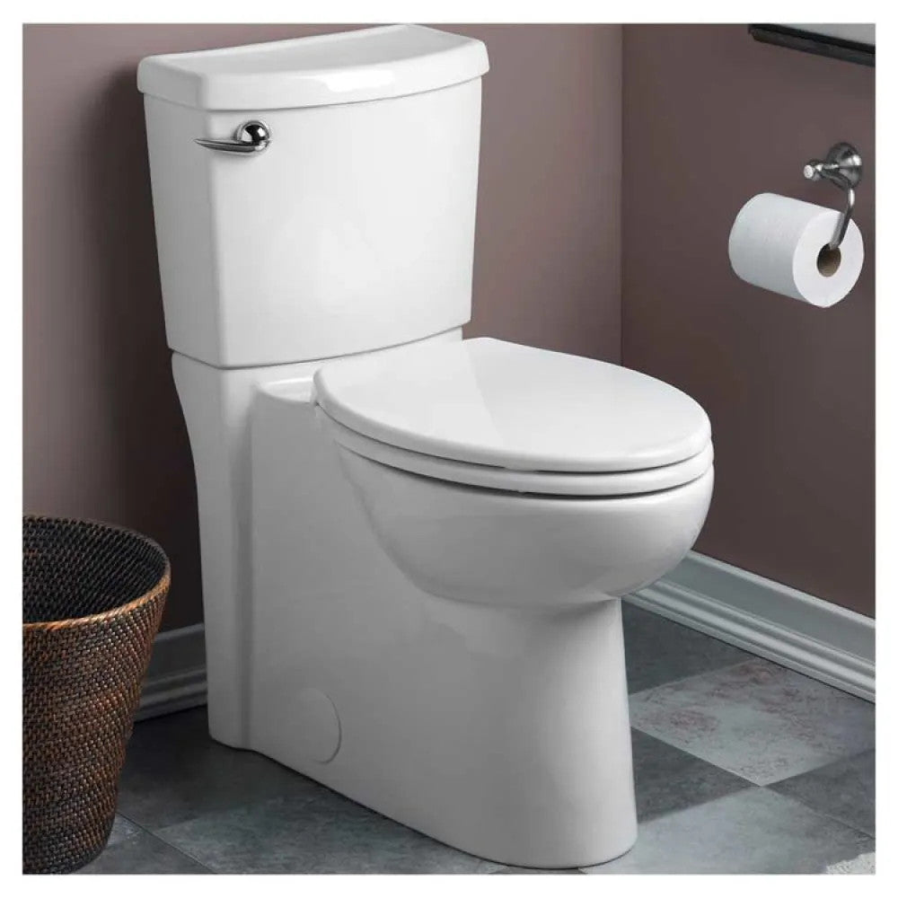 American Standard Cadet 3 Two-Piece Skirted Toilet w/ Seat, Elongated, Right Height, 1.28 GPF, White - 2989.101.020